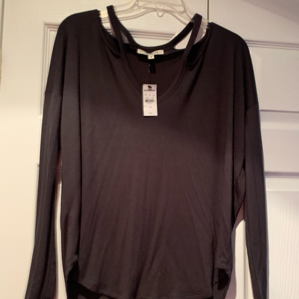 Express dark gray long sleeve shirt